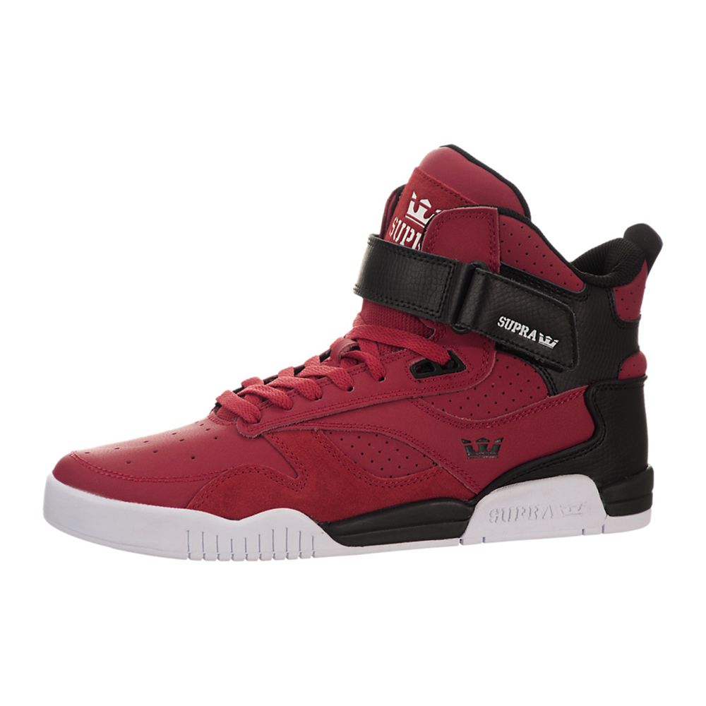 Baskets Montantes Supra Bleeker Rouge Red/Black-White Homme | IAL-50434351